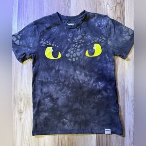 Loungefly How to Train Your Dragon Tee with Yellow Eyes Design